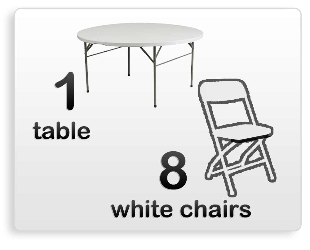 Houston Adult Round Table Chairs Rentals Delivered